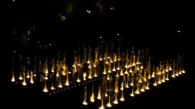 Kudüs İsrail 14 Haziran 2018 Teddy park Kudüs'te Çeşme gece bilinmeyenli oynayanlar görünümünü