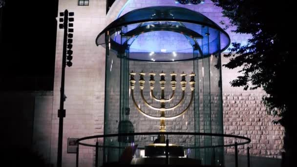 Jeruzalém Izrael Června 2018 Pohled Zlatá Menora Židovské Čtvrti Starém — Stock video