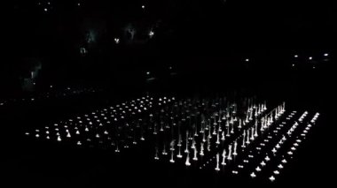 Kudüs İsrail 14 Haziran 2018 Teddy park Kudüs'te Çeşme gece bilinmeyenli oynayanlar görünümünü