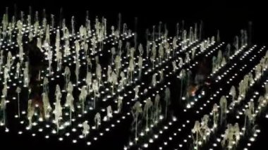 Kudüs İsrail 14 Haziran 2018 Teddy park Kudüs'te Çeşme gece bilinmeyenli oynayanlar görünümünü