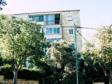 Kudüs İsrail 14 Haziran 2018 Jabotinsky street Kudüs İsrail binada görünümünü