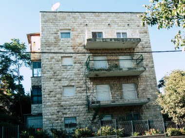 Kudüs İsrail 14 Haziran 2018 Jabotinsky street Kudüs İsrail binada görünümünü