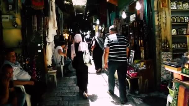 Jerusalem Israel Juni 2018 Blick Auf Unbekannte Die Morgen Auf — Stockvideo