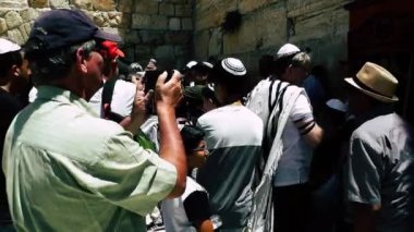 Kudüs İsrail 18 Haziran 2018 görüntülemek bilinmeyenli insanlar dua eden önü Kudüs'ün eski şehri Western duvara sabah