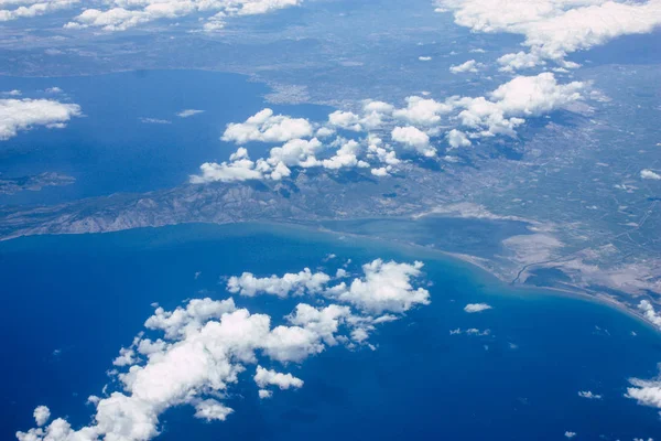 午後には 000 フィートの高度で地中海の海岸の空撮 — ストック写真