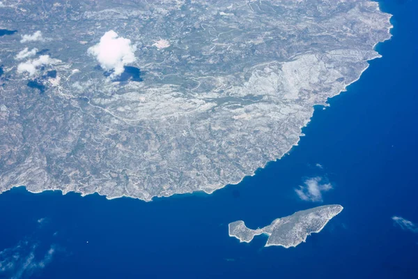 Vue Aérienne Des Rives Mer Méditerranée 000 Pieds Altitude Dans — Photo