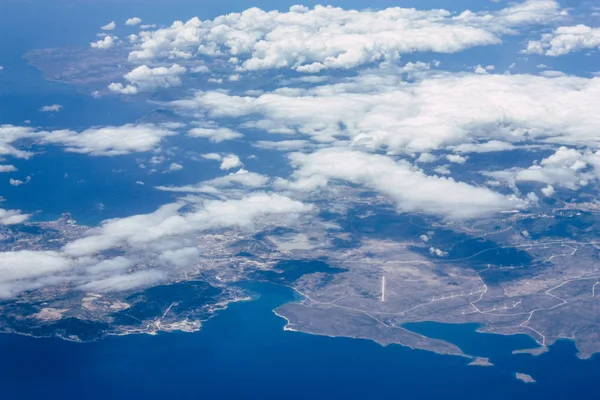 Öğleden Sonra 000 Feet Irtifada Akdeniz Deniz Kıyısında Havadan Görünümü — Stok fotoğraf