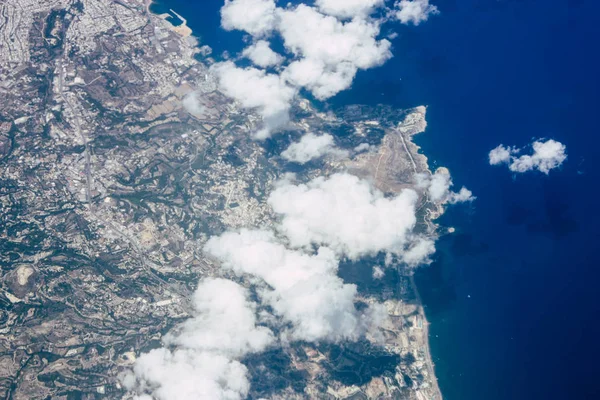Vue Aérienne Des Rives Mer Méditerranée 000 Pieds Altitude Dans — Photo
