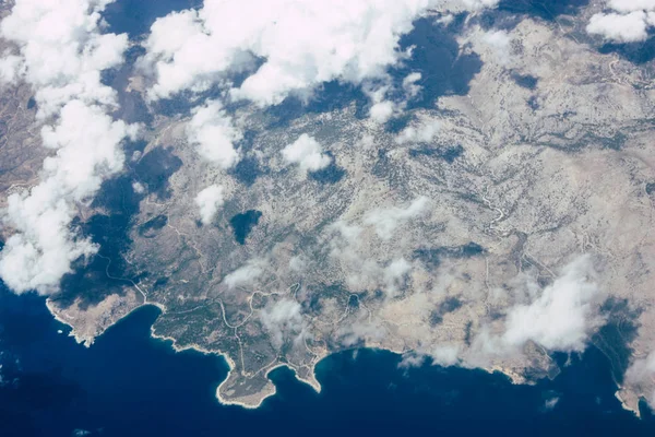 Vista Aérea Las Orillas Del Mar Mediterráneo 000 Pies Altitud —  Fotos de Stock