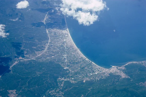 Vista Aérea Las Orillas Del Mar Mediterráneo 000 Pies Altitud — Foto de Stock