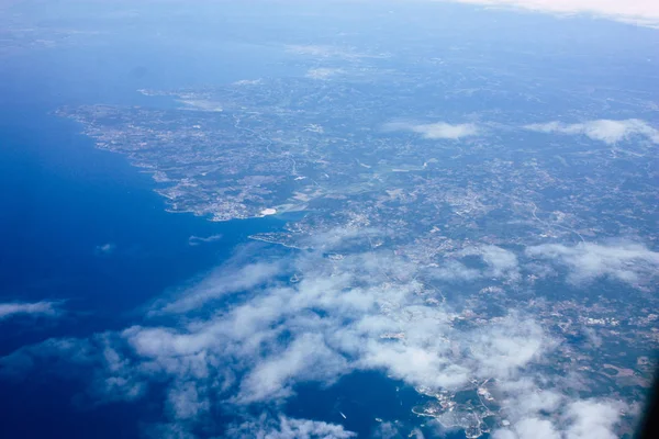 Vista Aérea Las Orillas Del Mar Mediterráneo 000 Pies Altitud — Foto de Stock