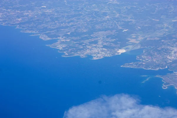Vista Aérea Das Margens Mar Mediterrâneo 000 Pés Altitude Tarde — Fotografia de Stock
