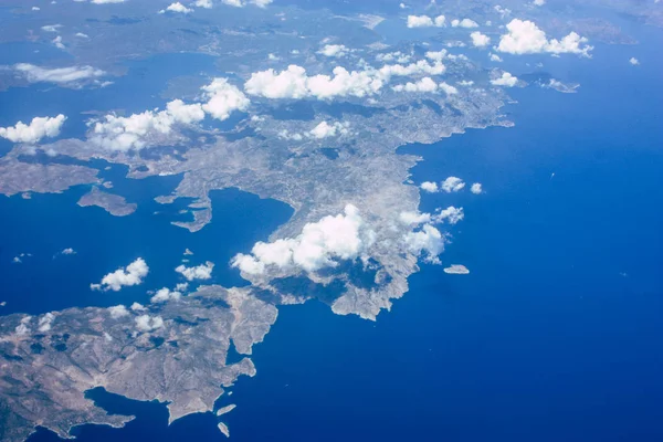 Veduta Aerea Delle Rive Del Mar Mediterraneo 000 Piedi Altitudine — Foto Stock