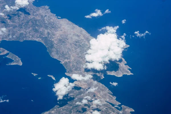 Letecký Pohled Pobřeží Středozemního Moře Výšce 000 Metrů Odpoledních Hodinách — Stock fotografie