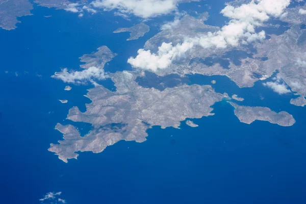 Veduta Aerea Delle Rive Del Mar Mediterraneo 000 Piedi Altitudine — Foto Stock