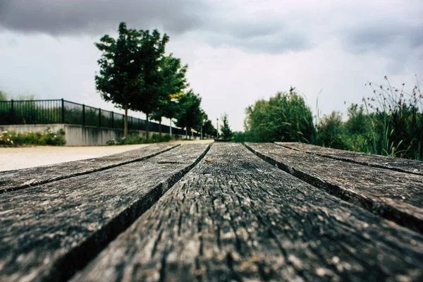 Fransa'da Reims yakınındaki yer seviyesinden yataydan görünümünü