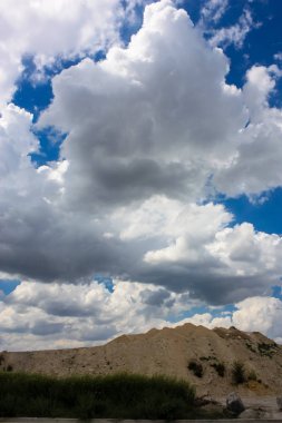 Doğa ve manzara Reims Fransa çevresinde bulutlu gökyüzü görünümü