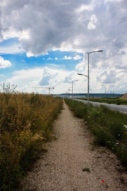 Doğa ve manzara Reims Fransa çevresinde bulutlu gökyüzü görünümü