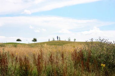 Doğa ve manzara Reims Fransa çevresinde bulutlu gökyüzü görünümü