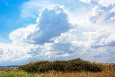 Doğa ve manzara Reims Fransa çevresinde bulutlu gökyüzü görünümü