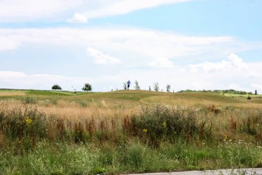 Doğa ve manzara Reims Fransa çevresinde bulutlu gökyüzü görünümü