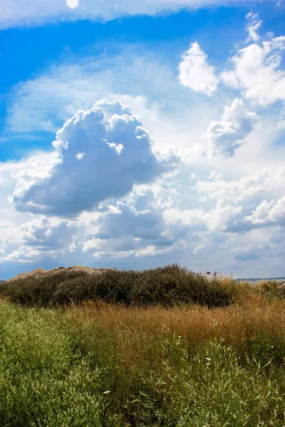 Doğa ve manzara Reims Fransa çevresinde bulutlu gökyüzü görünümü