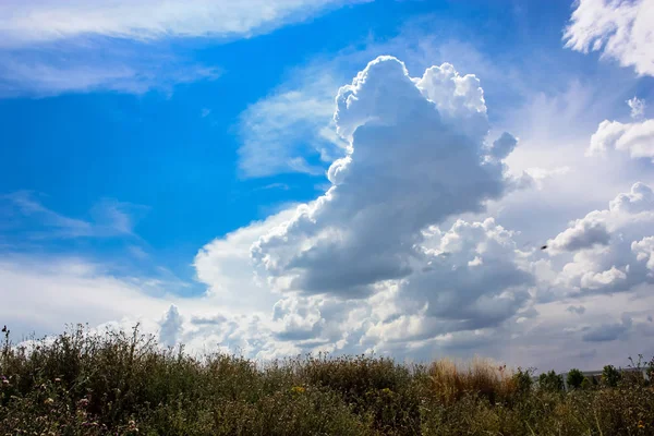 Doğa ve manzara Reims Fransa çevresinde bulutlu gökyüzü görünümü