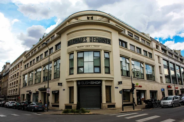 Reims Francia Julio 2018 Vista Del Edificio Tradicional Histórico Esquina — Foto de Stock