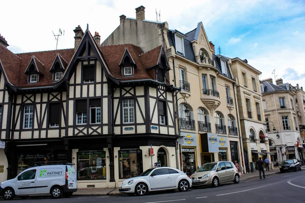 Reims France Juillet 2018 Vue Bâtiment Traditionnel Historique Angle Rue — Photo