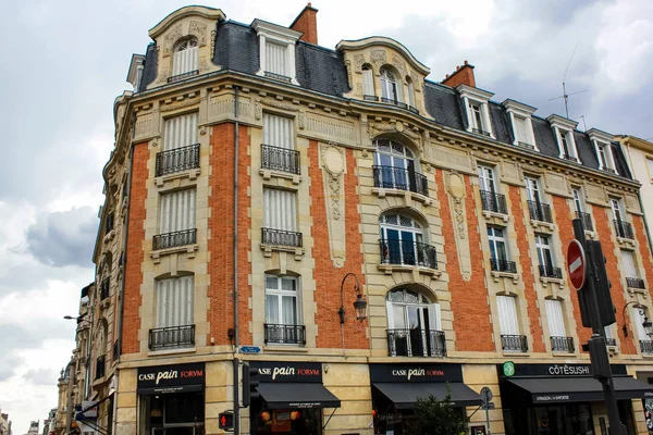 Reims Frankrijk Juli 2018 Weergave Van Traditionele Historische Gebouw Hoek — Stockfoto