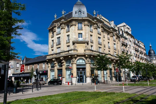 Reims Francia Julio 2018 Vista Del Edificio Tradicional Histórico Esquina — Foto de Stock