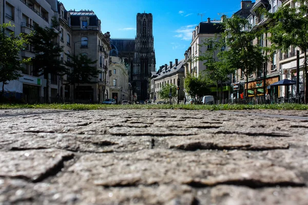 Reims 프랑스 2018 아침에 프랑스 도시의 거리에 건물의 — 스톡 사진