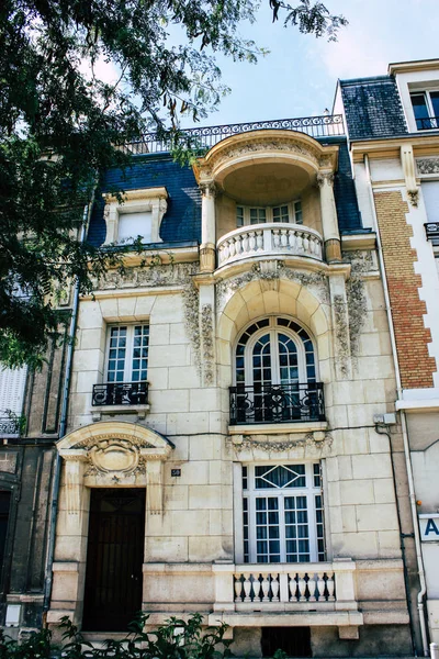 Reims Francia Julio 2018 Vista Edificios Calle Rue Buirette Ciudad —  Fotos de Stock