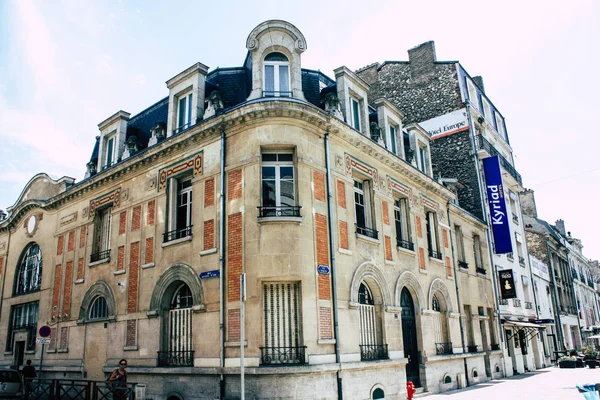 Reims Francia Julio 2018 Vista Edificios Calle Rue Buirette Ciudad — Foto de Stock