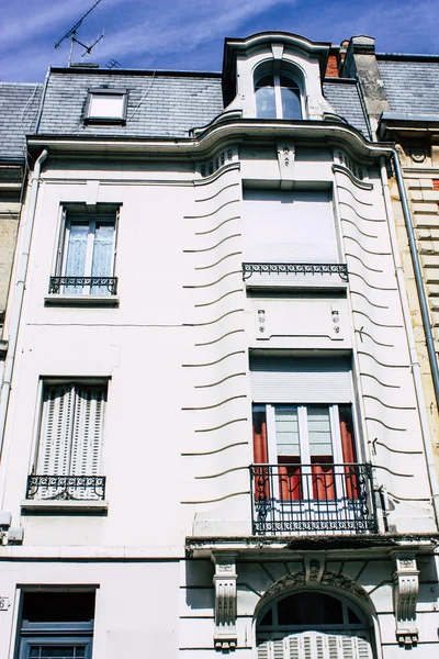 Реймс Франції Липня 2018 Зображення Будинків Rue Buirette Вулиці Місті — стокове фото