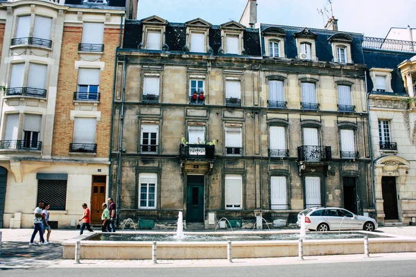 Reims França Julho 2018 Vista Edifícios Rua Rue Buirette Cidade — Fotografia de Stock