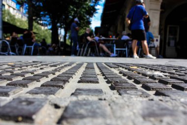 Reims Fransa 02 Temmuz 2018 yer d'Erlon de Reims ilçesinde sabah binalarda görünümünü