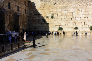 Kudüs İsrail 20 Haziran 2018 görüntülemek bilinmeyenli insanlar dua eden önü Western Wall Eski Kudüs şehri akşam