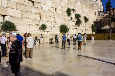 Kudüs İsrail 20 Haziran 2018 görüntülemek bilinmeyenli insanlar dua eden önü Western Wall Eski Kudüs şehri akşam