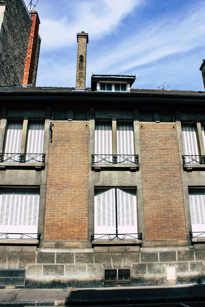 Reims Francia Julio 2018 Vista Edificios Calle Rue Des Poissonniers —  Fotos de Stock