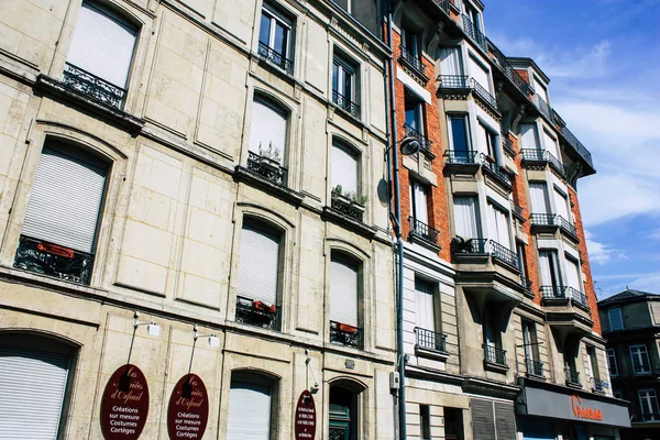 兰斯法国2018年7月02日城市 Poissonniers 街的建筑物视图 — 图库照片