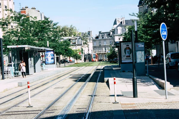 Reims France Juillet 2018 Vue Tramway Ville Reims France Matin — Photo