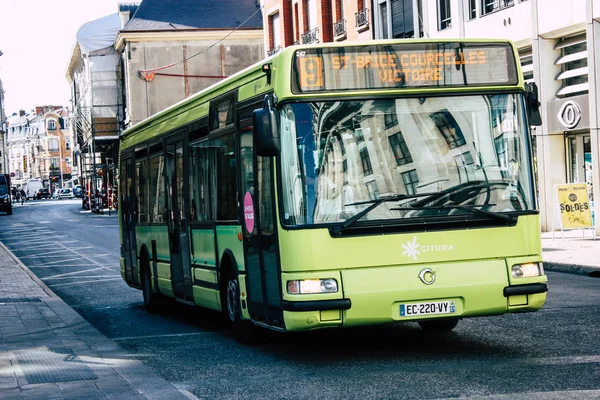 Reims France Juillet 2018 Vue Bus Des Transports Publics Ville — Photo