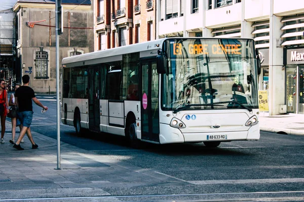 Реймс Франция Июль 2018 Вид Автобус Общественного Транспорта Города Реймс — стоковое фото