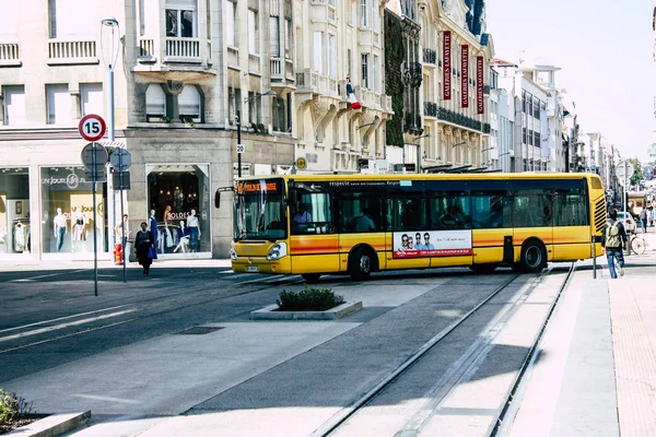 Reims Frankrijk Juli 2018 Weergave Van Het Openbaar Vervoer Bus — Stockfoto