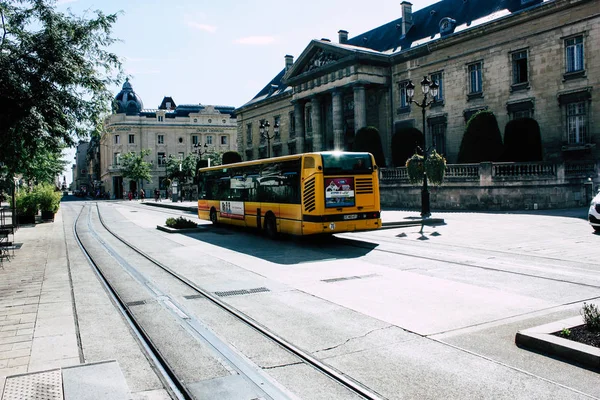 Reims France Juillet 2018 Vue Bus Des Transports Publics Ville — Photo