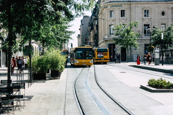 Reims França Julho 2018 Vista Ônibus Transporte Público Cidade Reims — Fotografia de Stock
