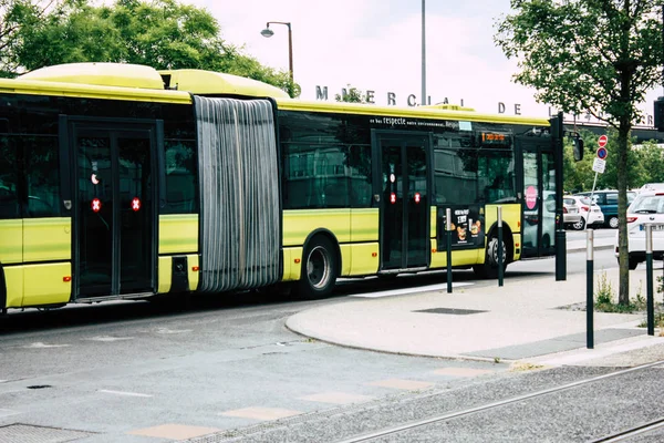 Реймс Франції Липня 2018 Подання Автобуса Громадського Транспорту Міста Реймс — стокове фото
