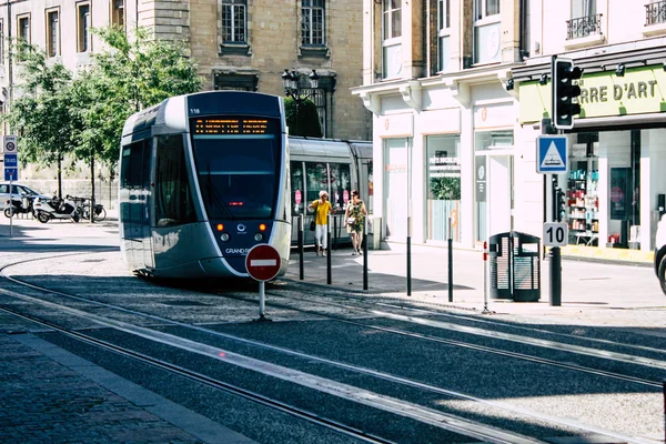 Reims France Juillet 2018 Vue Tramway Tramway Ville Reims France — Photo