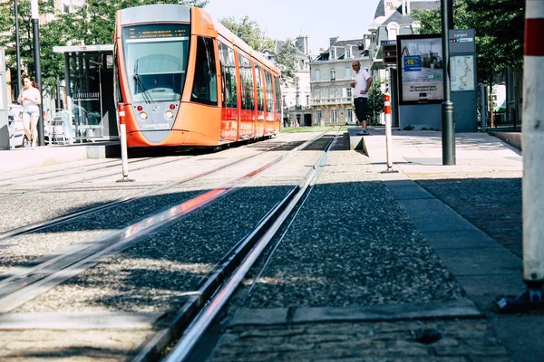 Reims France July 2018 View Tram Tramway City Reims France — Stock Photo, Image